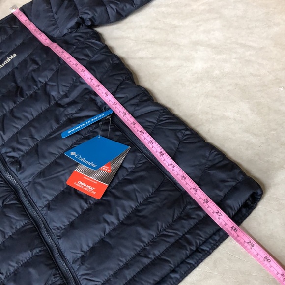 Columbia Men's Powder Lite II Hoodie Jacket Navy Blue Omni-Heat Size S - Picture 10 of 14